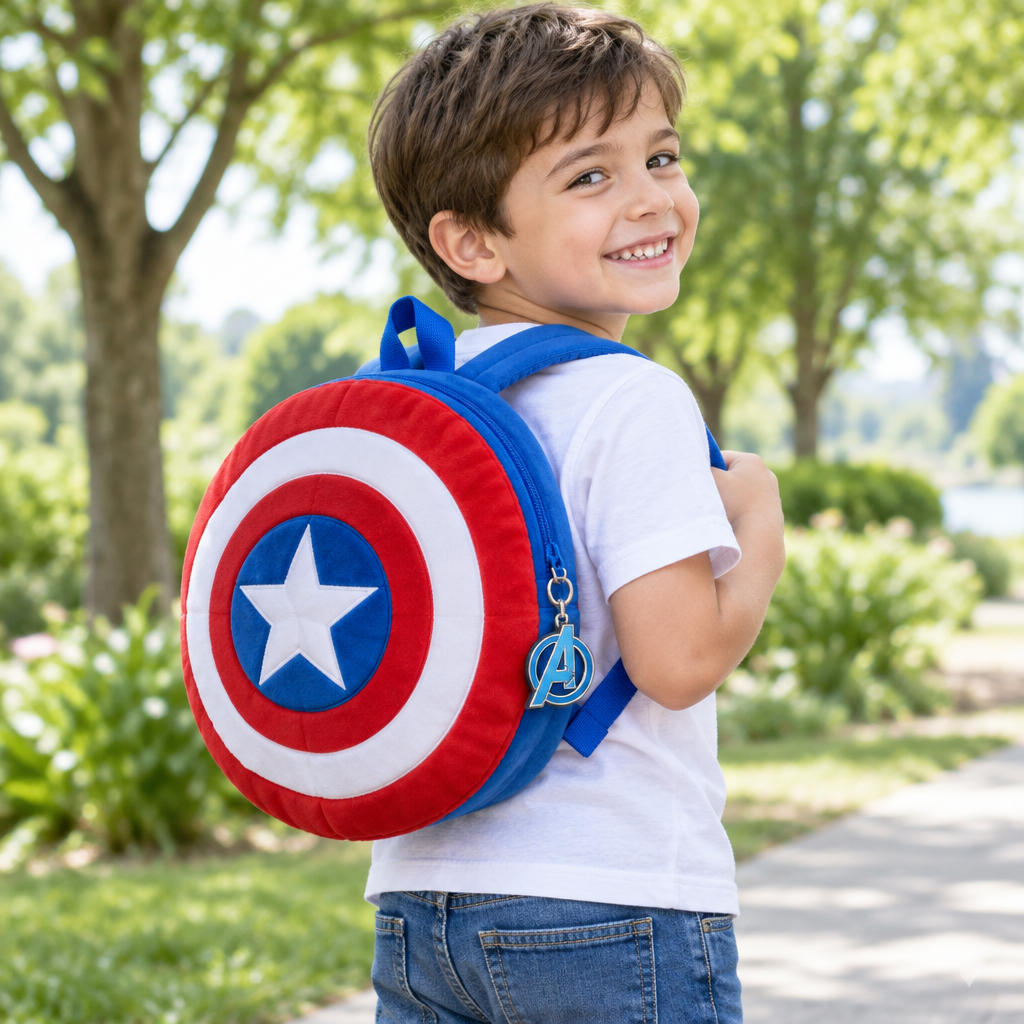 MOCHILA PELUCHE CAPITAN AMERICA