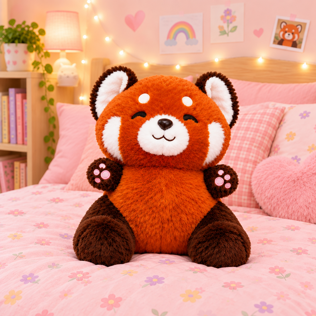 PELUCHE PANDA ROJO