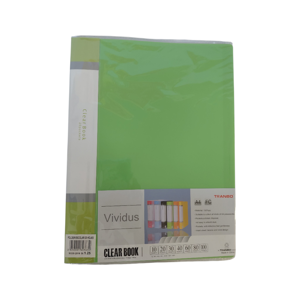 FOLDER ESCOLAR 20 HOJAS