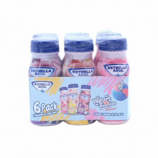 6PACK YOGURT BEBIBLE KIDS ESTRELLA AZUL 125ML