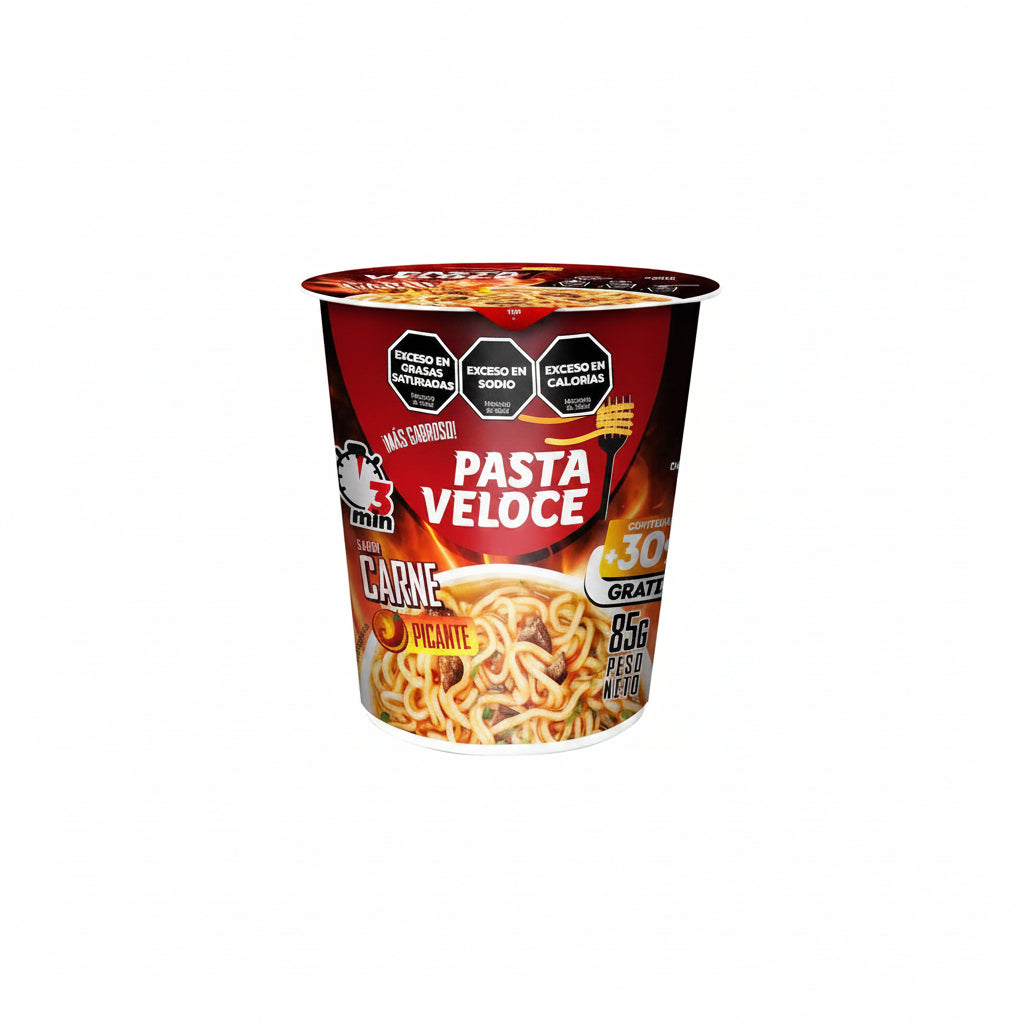 SOPA DE VASO SABOR CARNE VELOCE 64GR