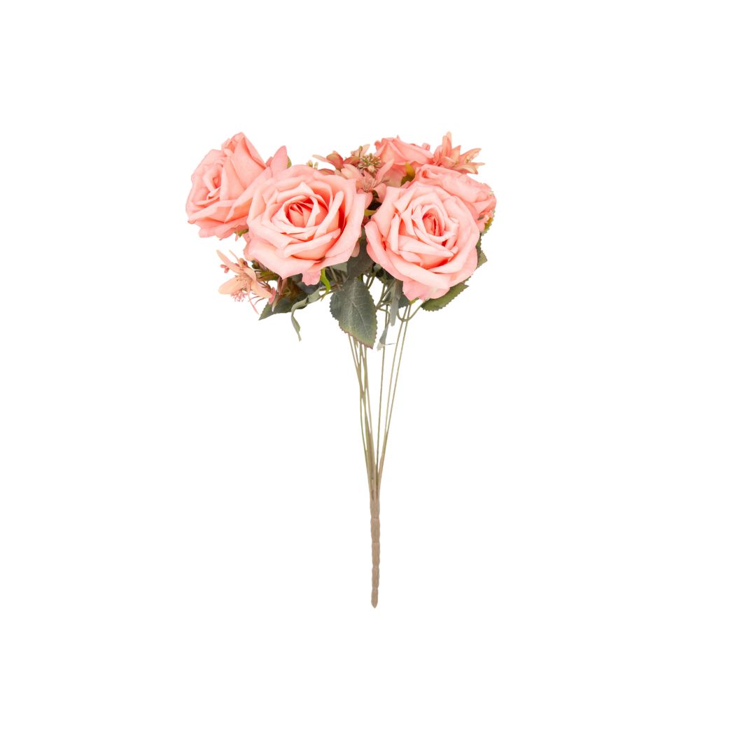 RAMO DE ROSAS ARTIFICIALES DECORATIVO EN TONO MAMEY