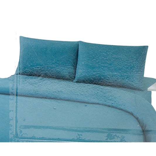 JUEGO DE SABANAS KING COLOR TURQUESA 4PZS