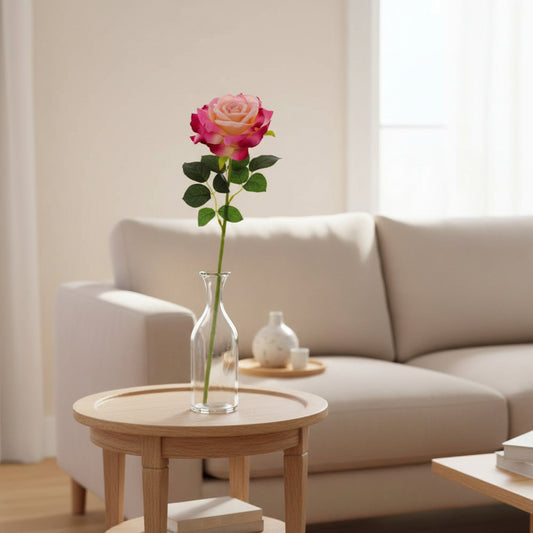 ROSA MATIZADA ARTIFICIAL DECORATIVA 70CM