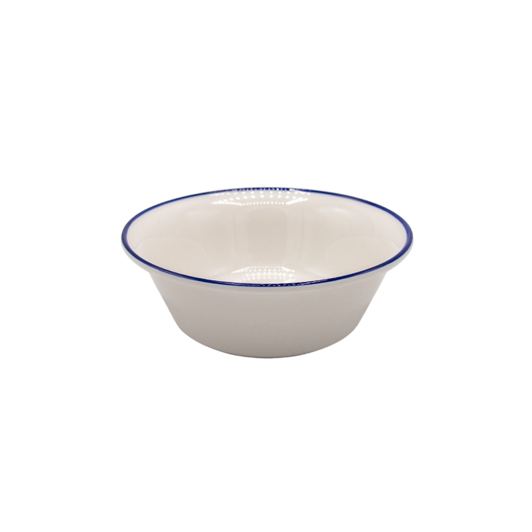 BOWL DE CERAMICA BLANCO DE BORDE AZUL