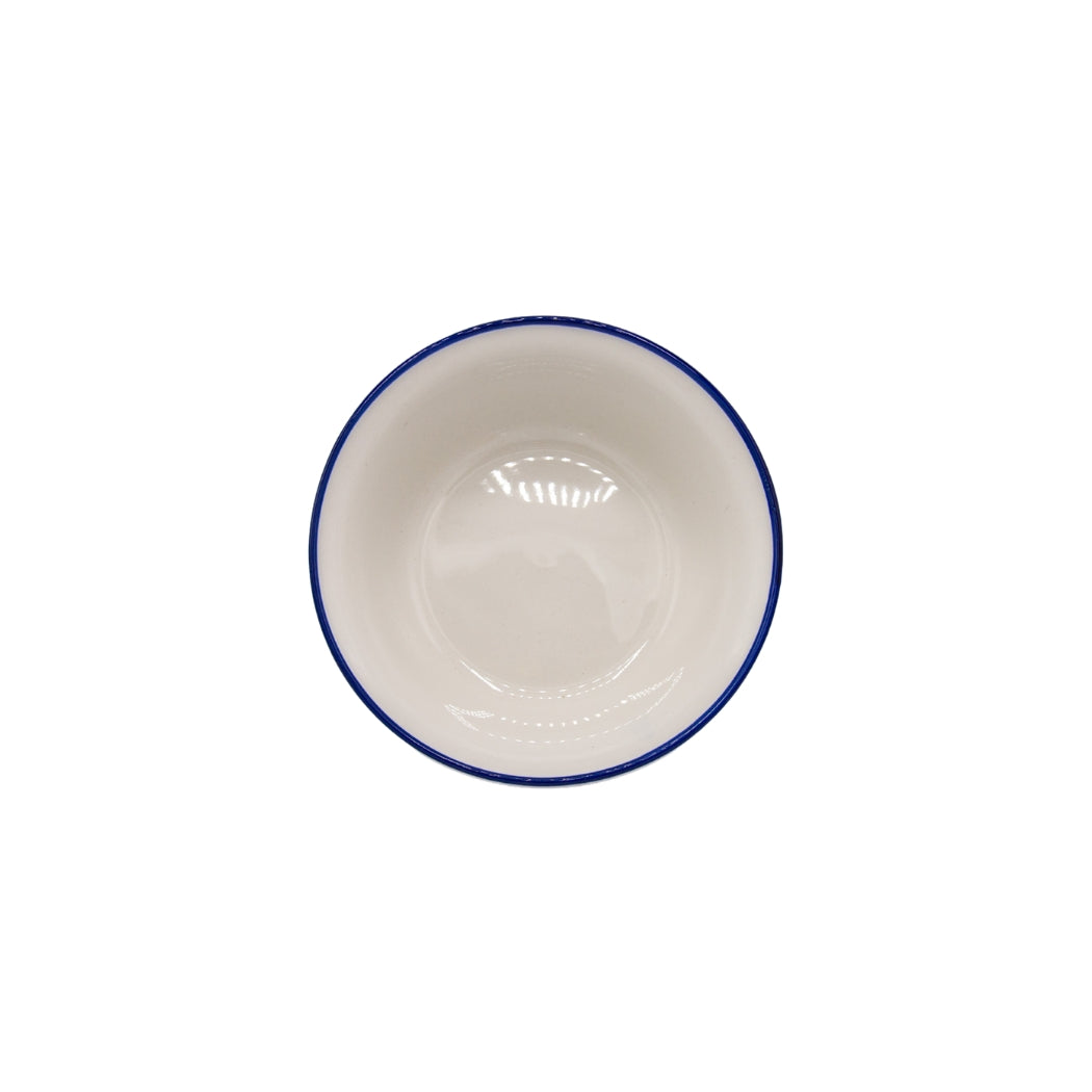 BOWL DE CERAMICA BLANCO DE BORDE AZUL