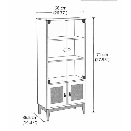 MUEBLE BAR DE 3 NIVELES Y 2 GAVETAS EN LA PARTE INFERIOR