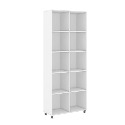 LIBRERO DE MADERA BLANCO DE 5 NIVELES