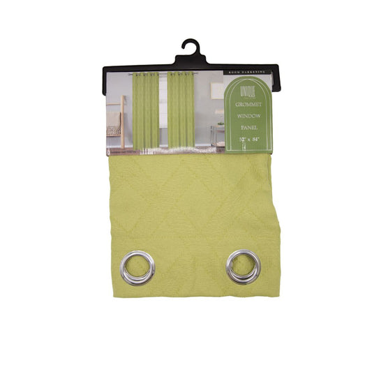 CORTINA DECORATIVA COLOR VERDE JACQUARD 52" X 84"