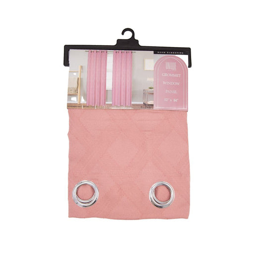 CORTINA DECORATIVA COLOR ROSADO JACQUARD 52" X 84"