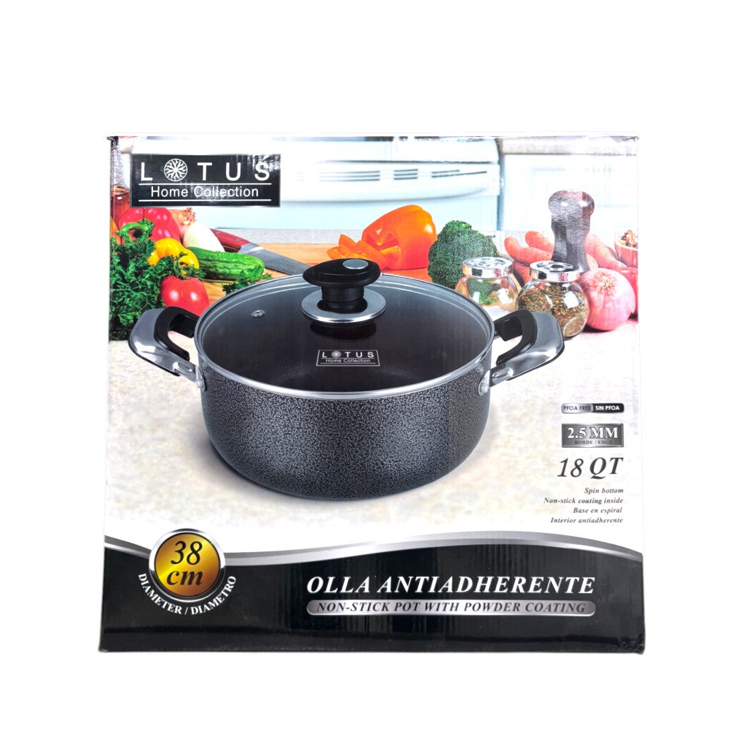 OLLA DE ALUMINIO CON TAPA 38CM