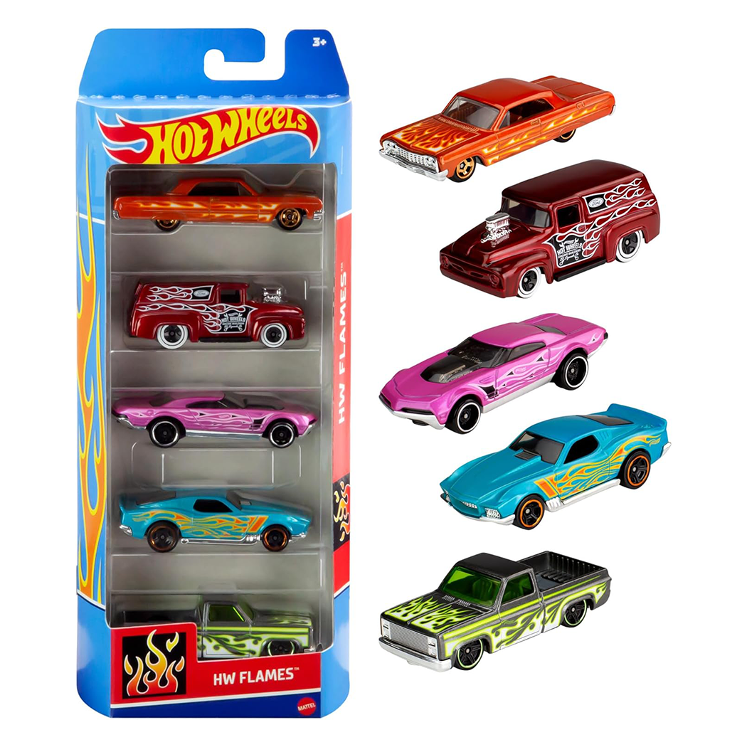 SET DE 5 CARROS HOT WHEELS SURTIDOS MATTEL
