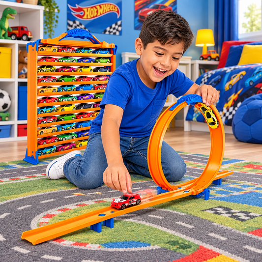 ORGANIZADOR DE COCHES MULTIFUNCIONAL 3-1 HOT WHEELS