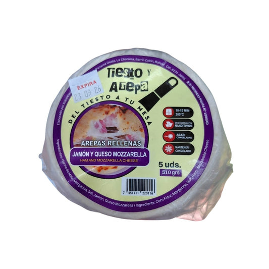 AREPA CON JAMON QUESO Y MOZZARELLA 5U