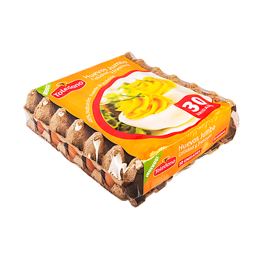HUEVOS JUMBO EMPACADOS TOLEDANO 30UN
