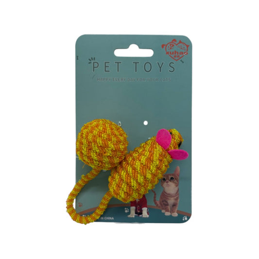 JUGUETE CON DISEÑO DE RATÓN TEJIDO PARA GATO