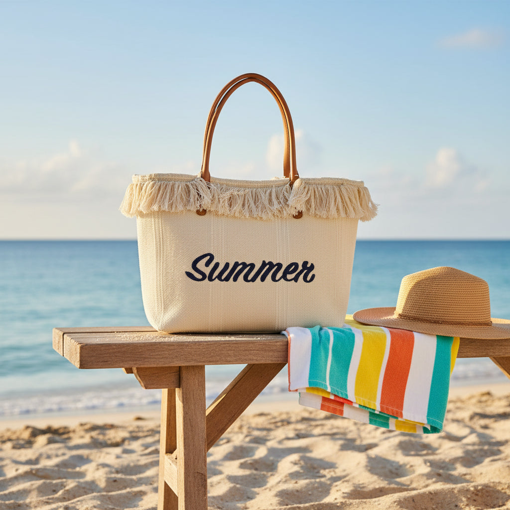 BOLSO CREMA DE PLAYA