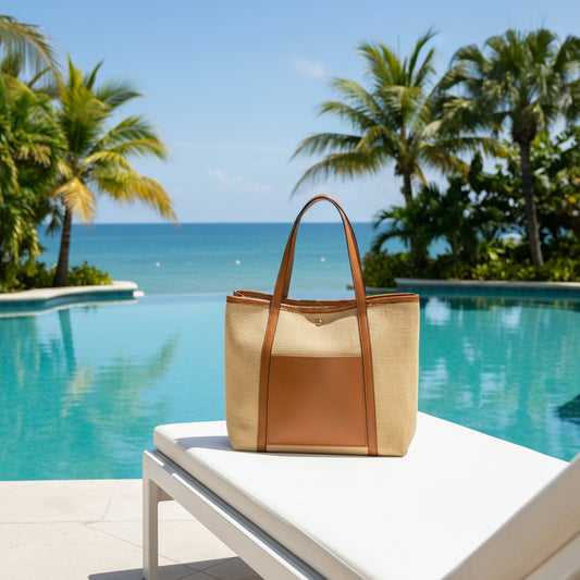 BOLSO CAQUI PARA PLAYA