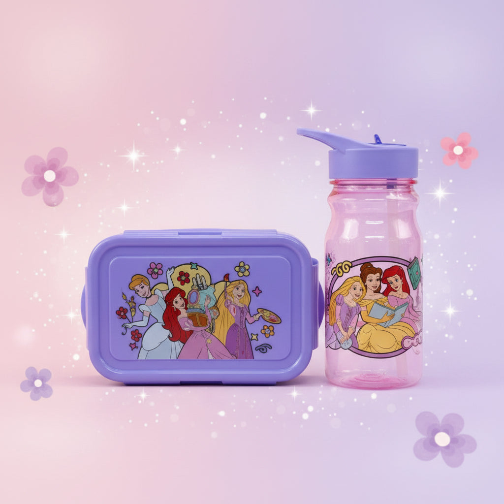 SET ENVASE CON BOTELLA DE PRINCESAS 500ML