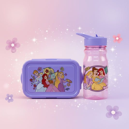SET ENVASE CON BOTELLA DE PRINCESAS 500ML