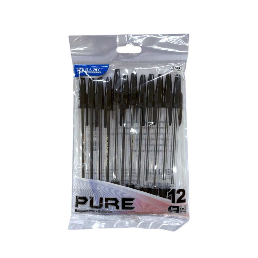 BOLIGRAFOS COLOR NEGRO 12U