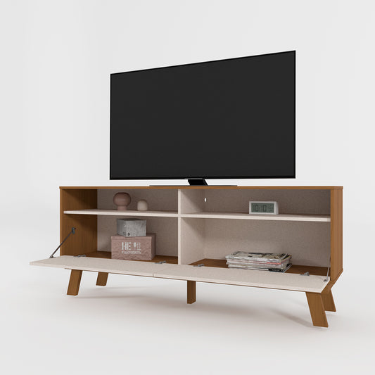 MUEBLE DE TV 2 COMPARTIMIENTOS ABIERTOS Y 2 GAVETAS