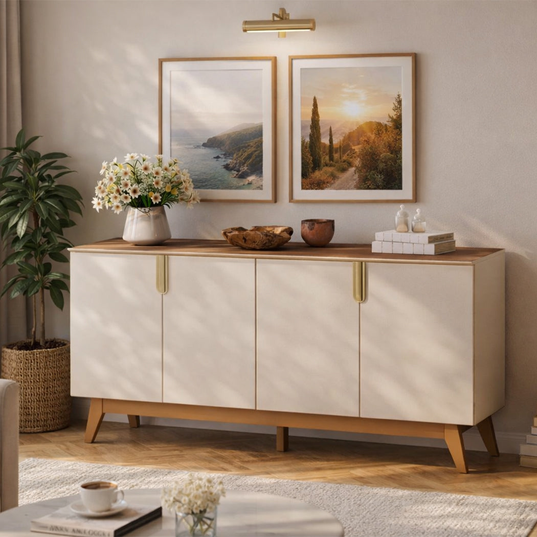 BUFFETERA BEIGE CON 4 GAVETAS
