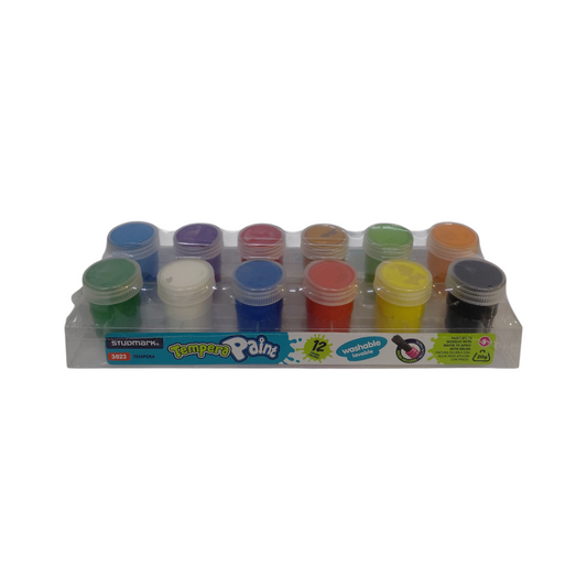 TEMPERA LAVABLE 12 COLORES
