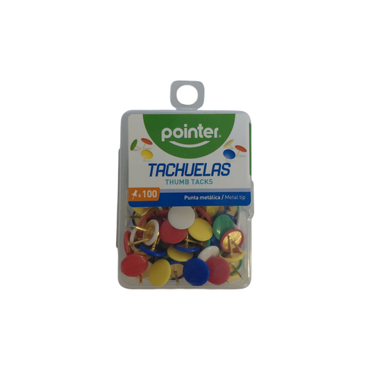 TACHUELAS DE COLORES 100U