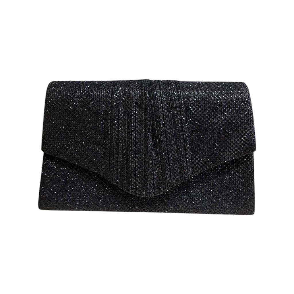 BOLSO DE FIESTA TIPO CLUTCH CON BRILLO NEGRO