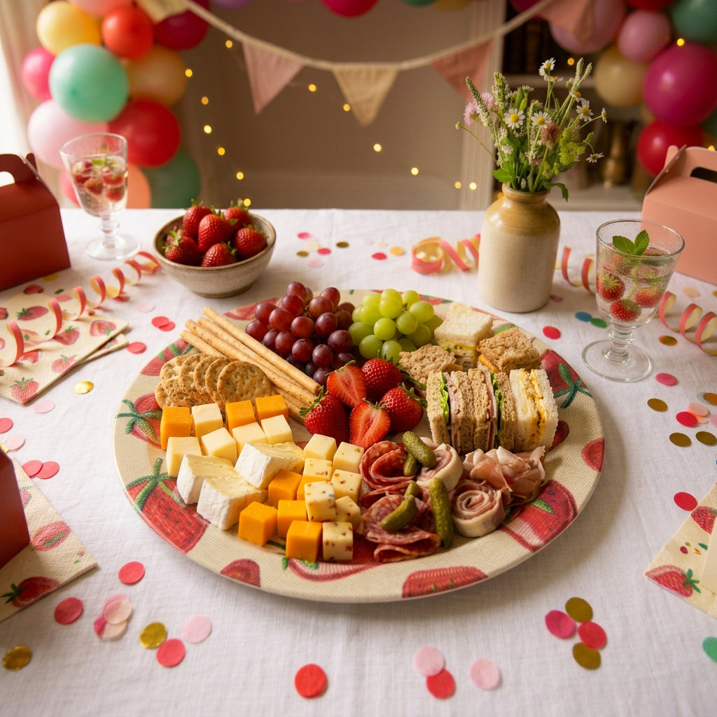 BANDEJA DECORATIVA CON DISEÑO DE FRESAS