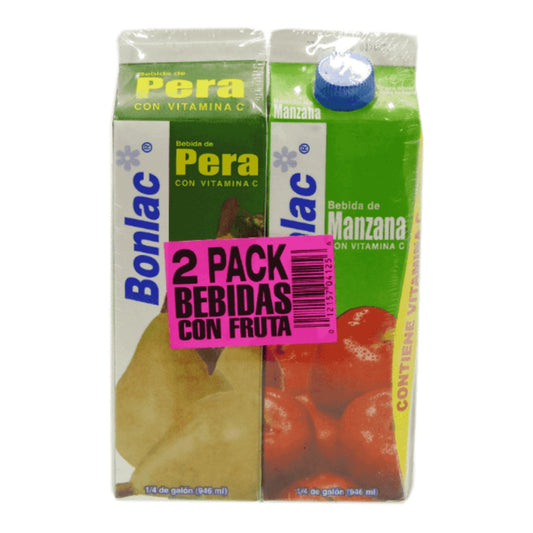 2PK BEBIDAS CON FRUTA BONLAC 1/4GL