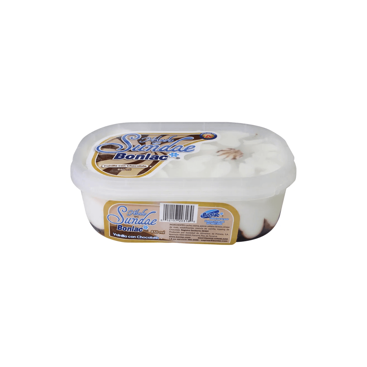HELADO DE VAINILLA CON CHOCOLATE 850 ML