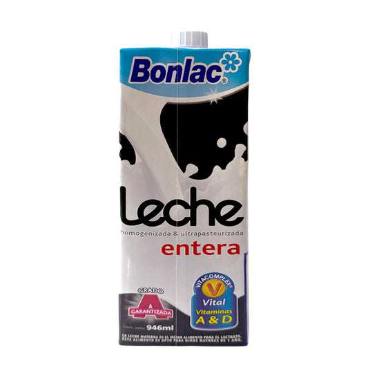 LECHE GRADO A ENTERA UHT BONLAC 946ML