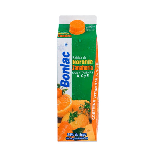 BEBIDA NARANJA ZANAHORIA BONLAC 1/4GL