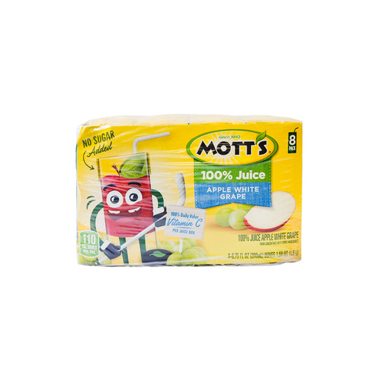 8PACK JUGO APPLE/GRAPE MOTT'S