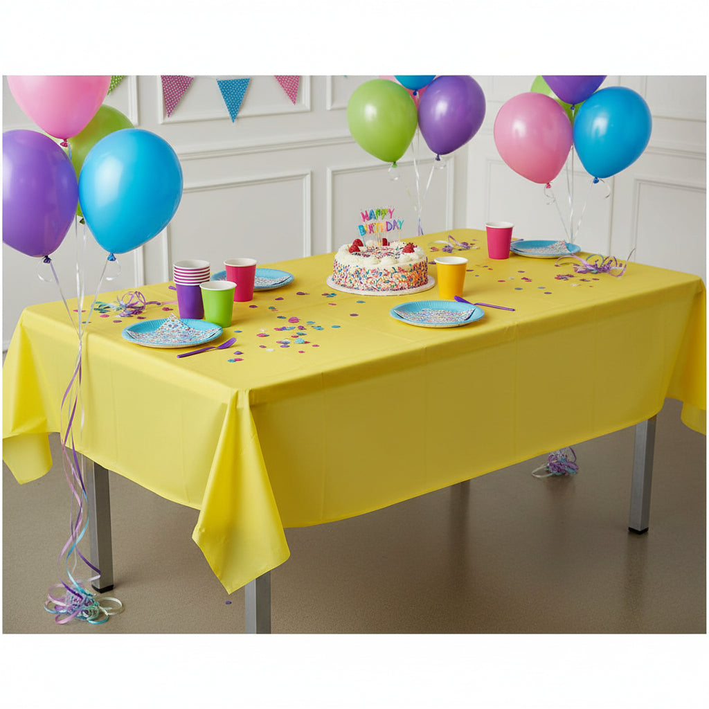 MANTEL PLASTICO AMARILLO 54X108