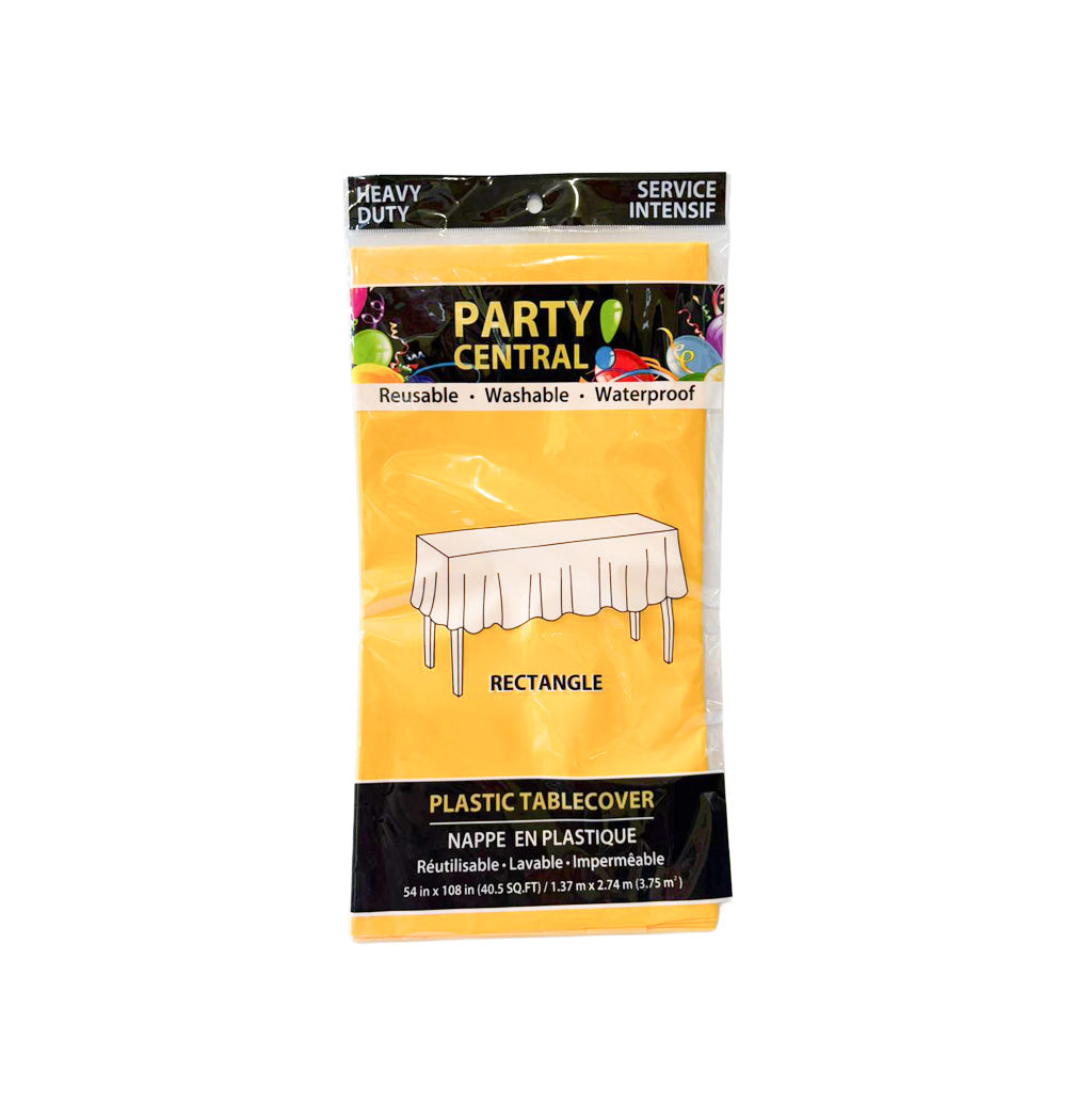 MANTEL PLASTICO AMARILLO 54X108