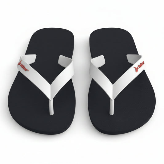 FLIP FLOP DE CABALLERO BLANCO CON NEGRO RIDER