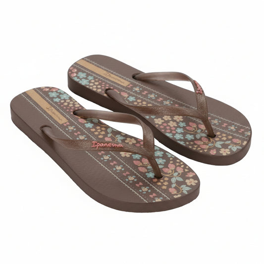 FLIP FLOP DE DAMA CHOCOLATES CON FLORES