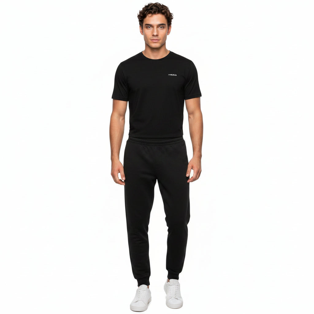 T-SHIRT DE CABALLERO CUELLO REDONDO DEPORTIVO NEGRO