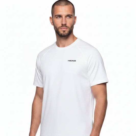 T-SHIRT DE CABALLERO CUELLO REDONDO DEPORTIVO BLANCO