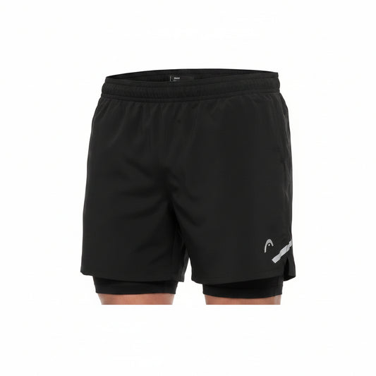 SHORT RUNING DE CABALLERO NEGRO DEPORTIVO HEAD