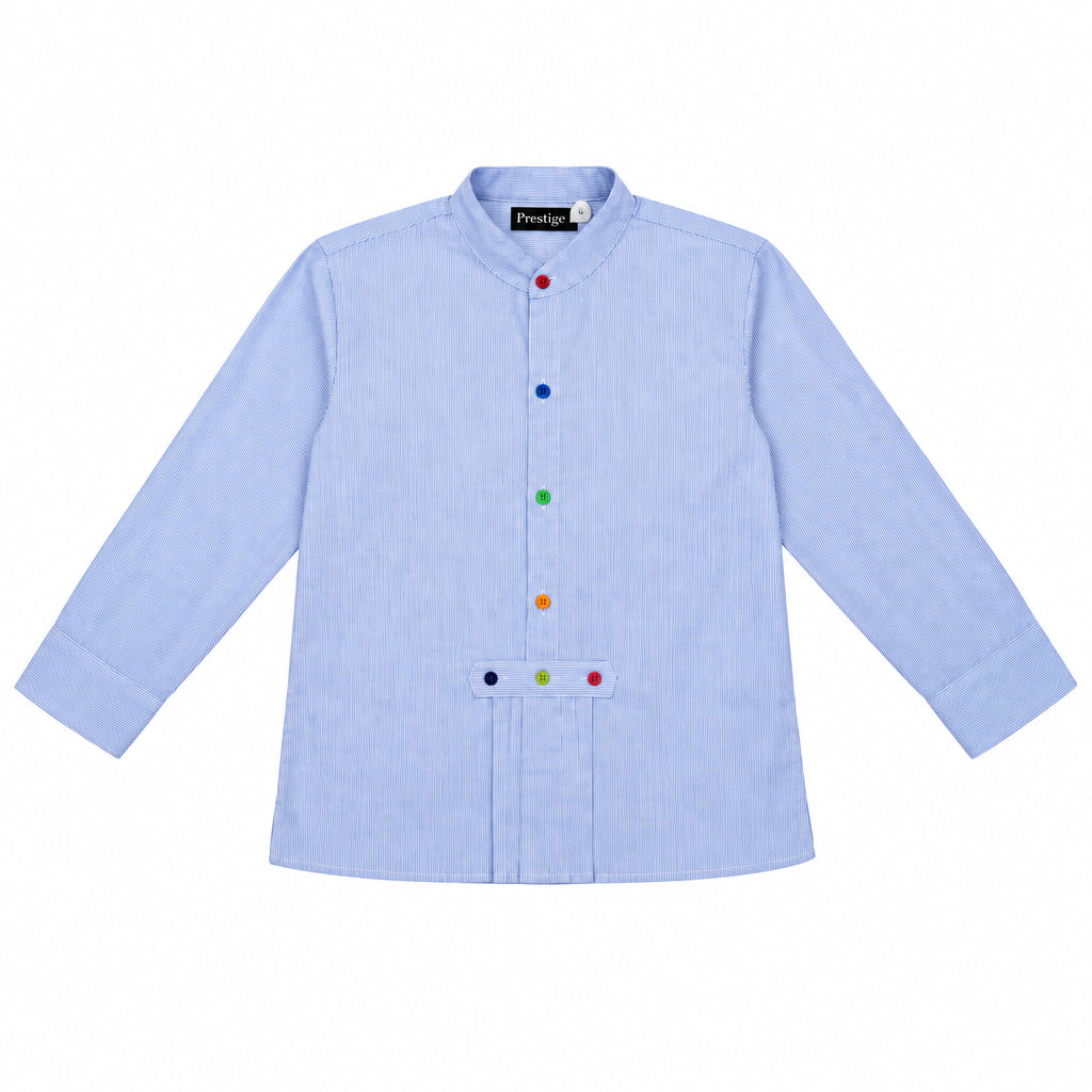 CAMISA TÍPICA DE NIÑO MANGA LARGA DE RAYA