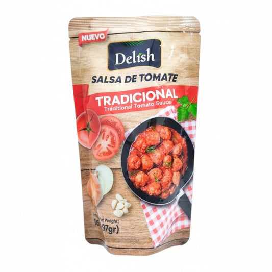 SALSA DE TOMATE TRADICIONAL DELISH 14OZ