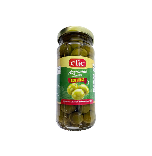 ACEITUNA VERDE CON HUESO CLIC 240ML