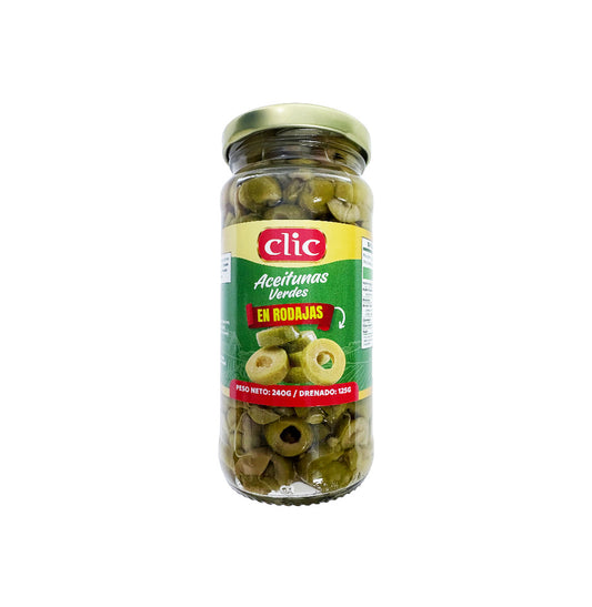 ACEITUNA VERDE RODAJA CLIC 240ML