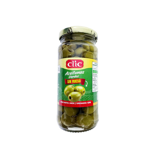 ACEITUNA VERDE SIN HUESO CLIC 240ML