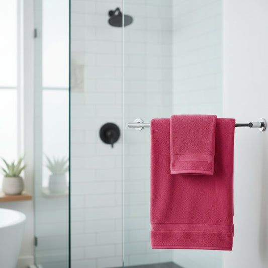 TOALLA DE BAÑO FUCSIA
