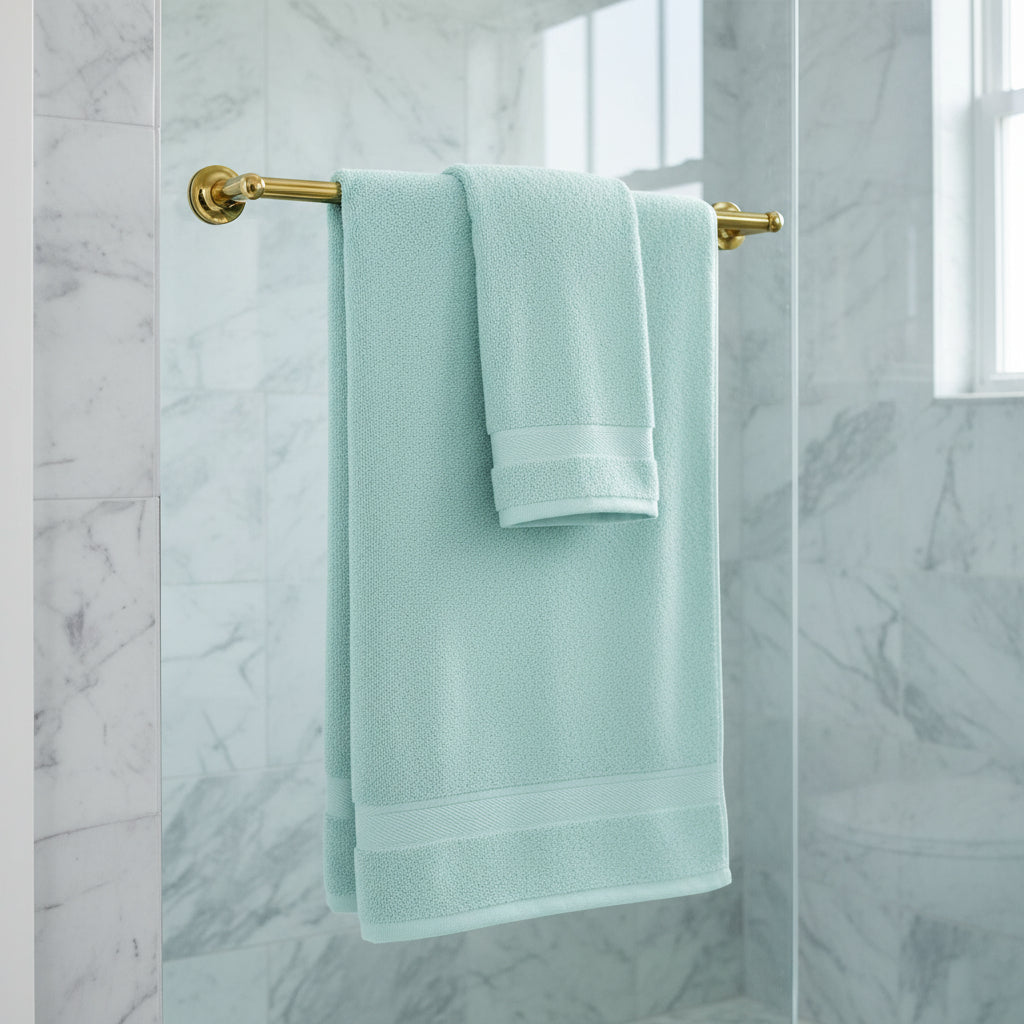 TOALLAS DE BAÑO CELESTE